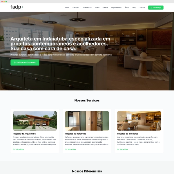 Site FADP+ Arquitetura