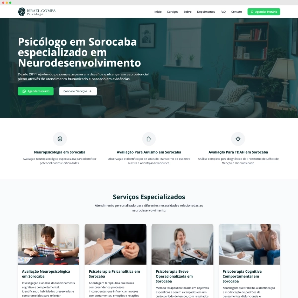 Site Israel Gomes Psicólogo